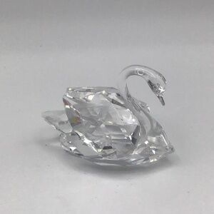 Swarovski Crystals Swan Figurine. 3 3/8” Long x 1 3/4” Tall.